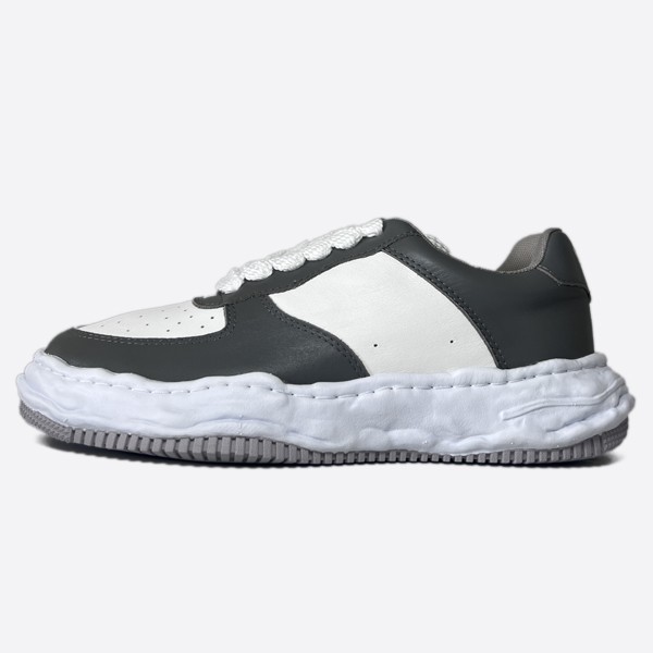 Maison Miharayasu Hirowayne Leather Gray White A08FW706