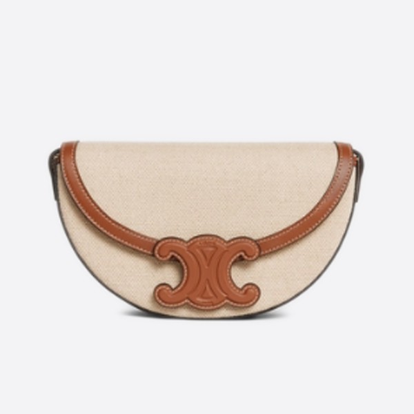 Celine Quilted Triomphe Besache - Textile and Cuffskin Natural/Tan 112032EFL.02NT