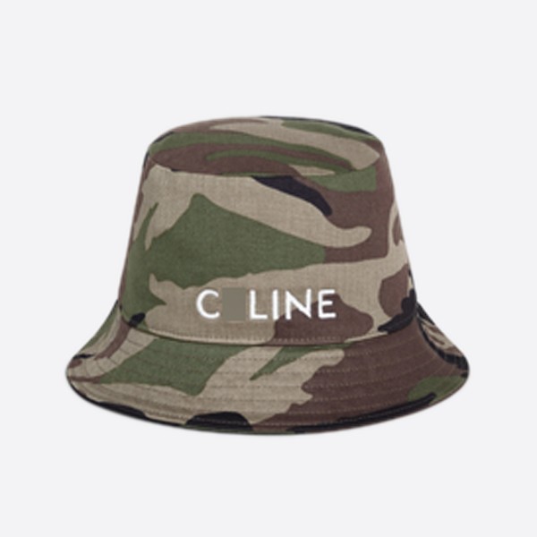 Celine Embroidered Camouflage Bucket Hat 2auo4494m-02MK