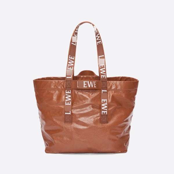 Loewe Fold Shopper Bag - Paper Calfskin Color: Tan B507X23X01