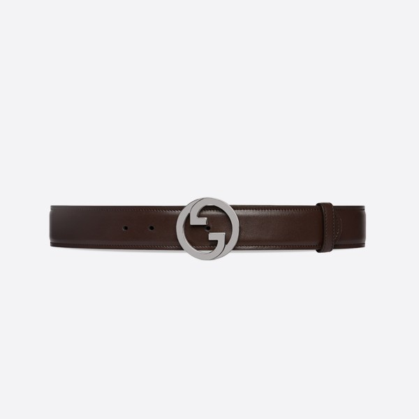 Gucci Blondie Series Belt, Brown Silver (4.0cm) 734771 US10N 6039