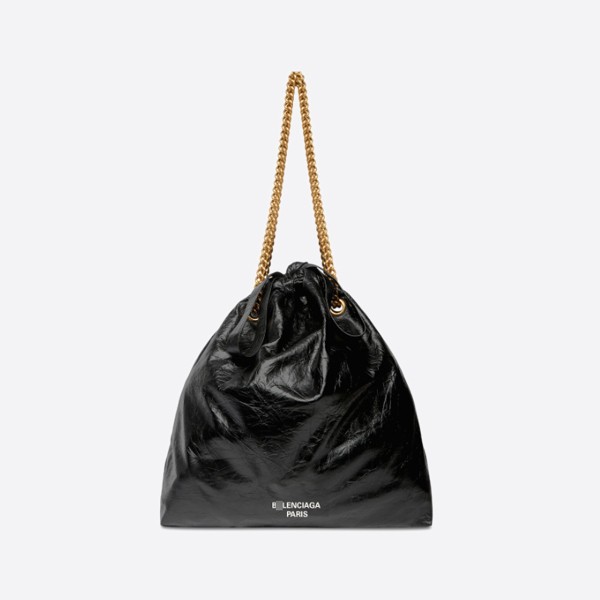 Balenciaga Black Classic Calfskin and Aged Gold Medium Tote Bag 742941210IT1000