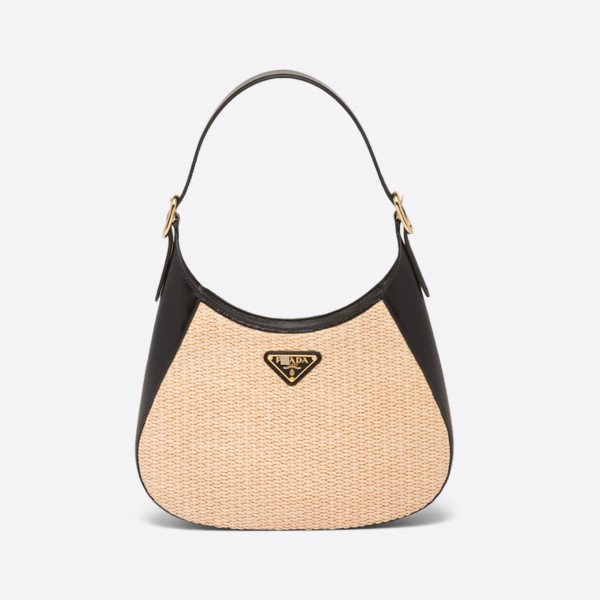 Fabric & Leather Shoulder Bag 1BC179_2CMH_F0I55_V_OOO