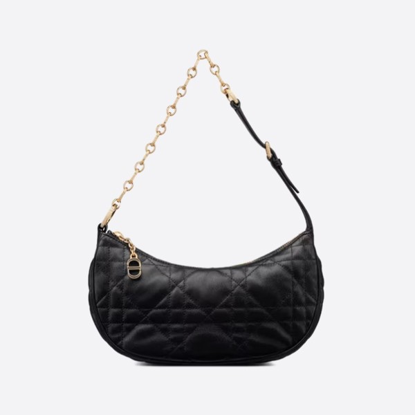 CD Lounge Bag in Black Surf Macro Canaju Wool Leather (M22626FBE_M900)