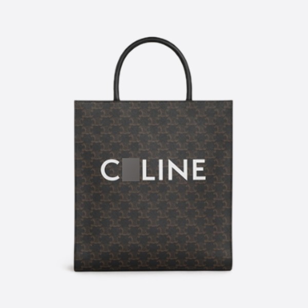 Printed Medium Vertical Cabas - Triomphe Canvas Black 194432CIM.38NO