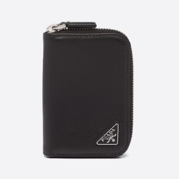 Sapiano Leather Card Holder, Black, 2MM358_QHH_F0002
