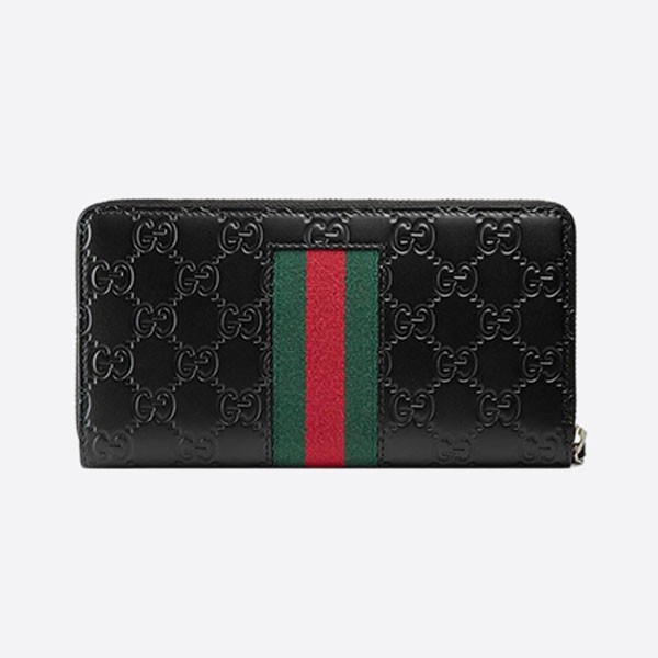 Gucci Signature Web Zip Long Wallet 408831 CWCLN 2065