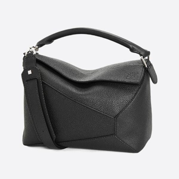 Puzzle Bag - Soft Grained Cuffskin Color: Black B510P49X01