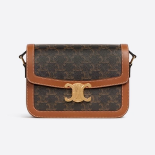 Classic Triomphe Bag - Triomphe Canvas and Cuffskin Tan 191242BZ4.04LU