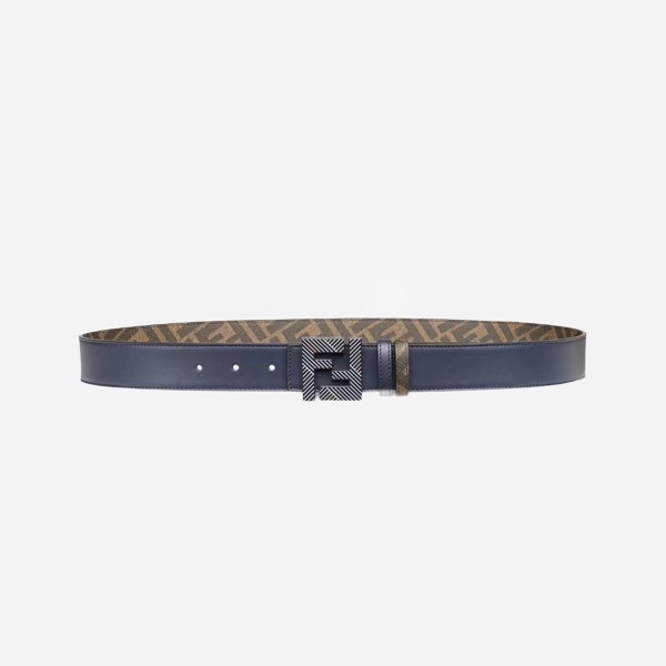 FF Blue Leather Reversible Belt (3.5cm) 7C0432AH8YF1FMW