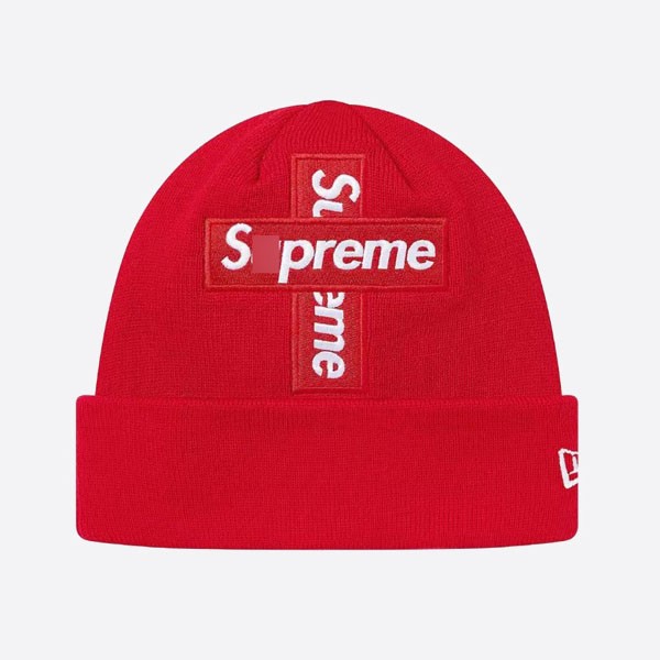 New Era Cross Box Logo Beanie Red
