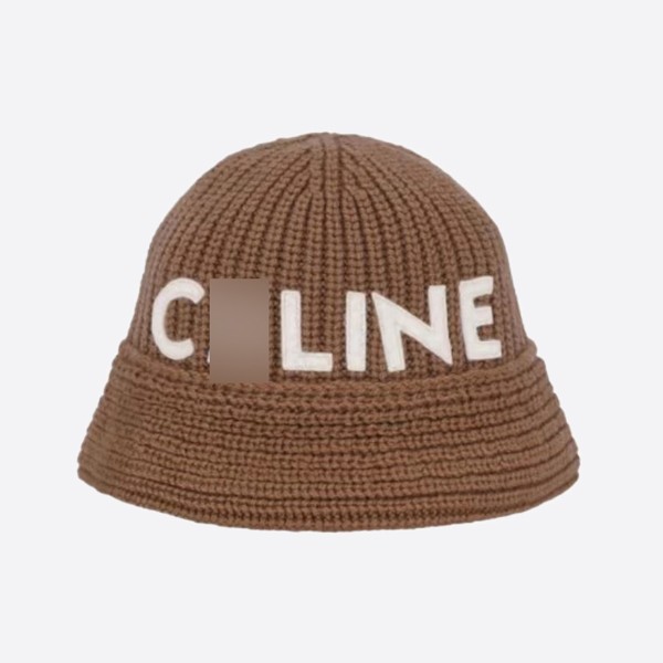 Seamless cashmere cloche bucket hat 2A47T384D.02CM