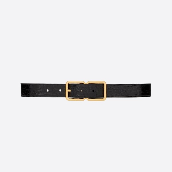 Double Buckle Leather Belt (3.0CM) 669865C7A0W