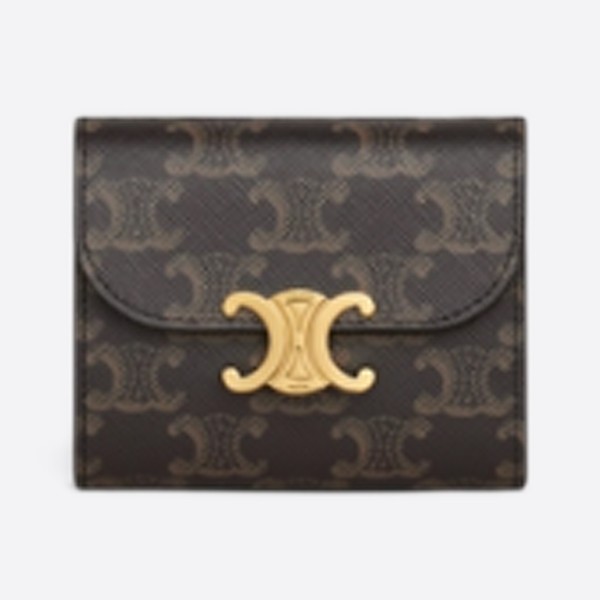 Small Triomphe Wallet - Triomphe Canvas Tan 10D782CQH.04LU