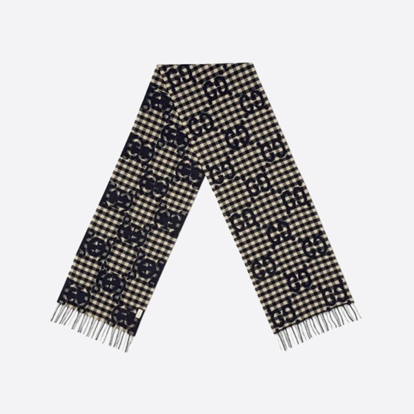 GG Jacquard Wool Scarf 644365 4G7184178