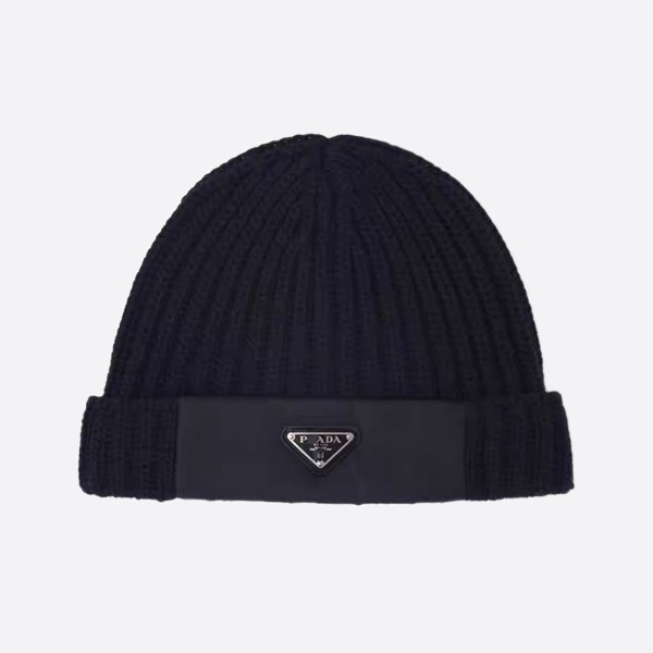 Lenylon Gabardine x Wool Cap Black UMD446_1WTO_F0002_S_202