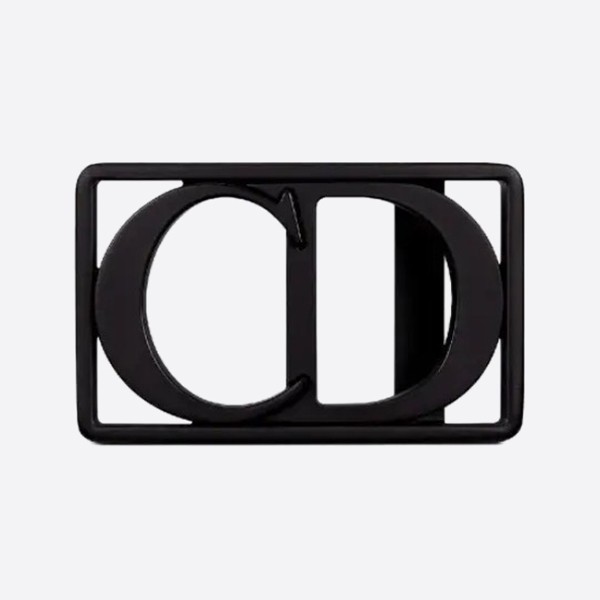 Dior CD Icon Belt Buckle, Black Matte Lacquered Brass (3.5cm) 4948RBVAR_H00N