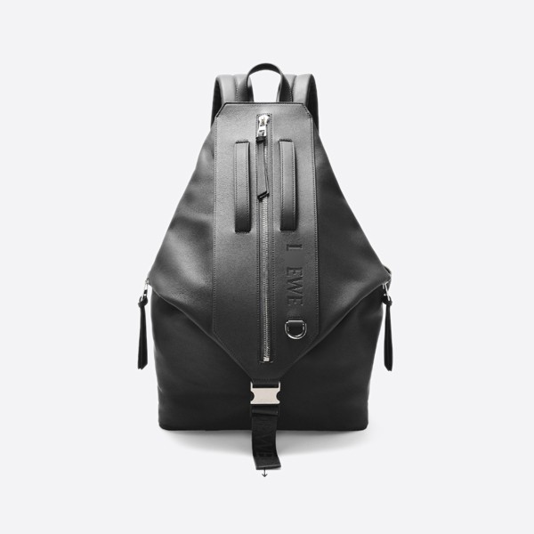 Loewe Convertible Backpack - Classic Calfskin, Color: Black B777W36X03