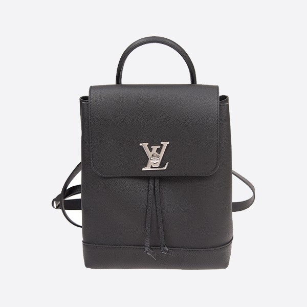 Louis Vuitton Calfskin Lockme Backpack Black M41815