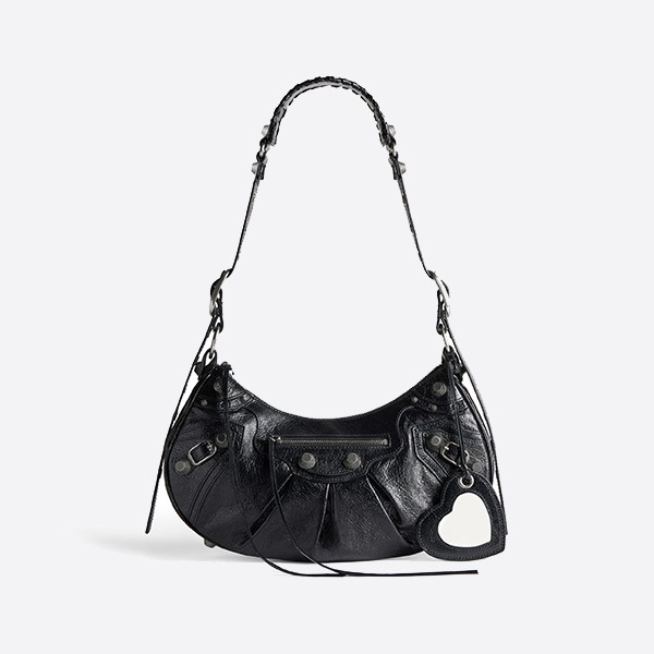 Balenciaga Women's Le Cagole Small Shoulder Bag, Black, 6713071VG9Y1000