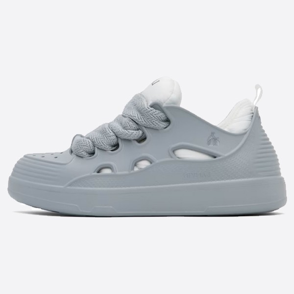 Lanvin Curve Sneakers with Interchangeable Nylon Insoles, Grey, FMSKAK00MOLDH23, Size 15