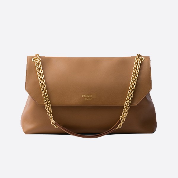 Prada Caramel Large Leather Shoulder Bag 1BD368_2CYS_F03BH_V_OOO