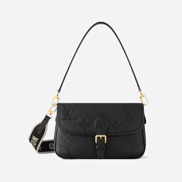 Louis Vuitton Diane Monogram Empreinte Leather Black M46386