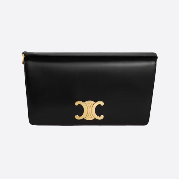 Celine Trapeze Triomphe Shoulder Bag Black 199283BF4.38NO