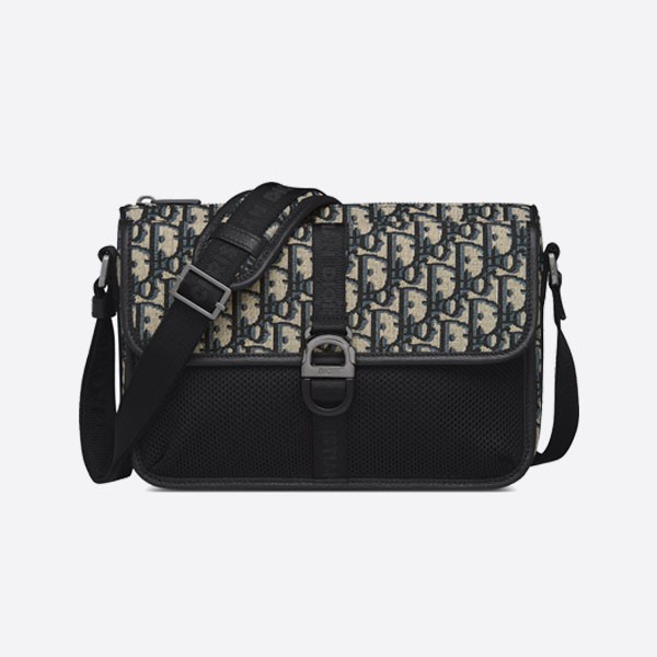 Dior 8 Bag with Strap, Beige and Black, Oblique Jacquard, 1EIPO302YKY_H27E