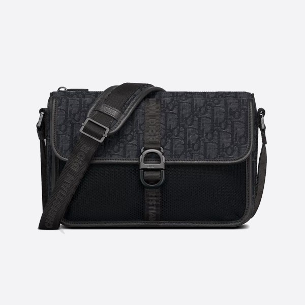 Dior 8 Bag with Strap, Black Dior Oblique Jacquard, 1EIPO302YKY_H03E
