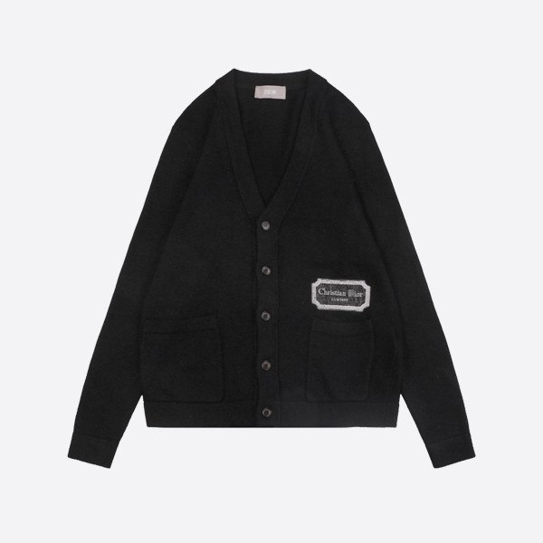 Christian Dior Couture Sweater in Black Cashmere and Jersey