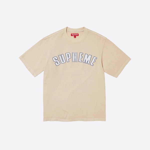 Supreme Cracked Arc S/S Top in Light Brown