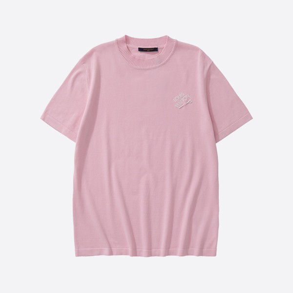 Louis Vuitton Signature Short Sleeve T-Shirt in Pink
