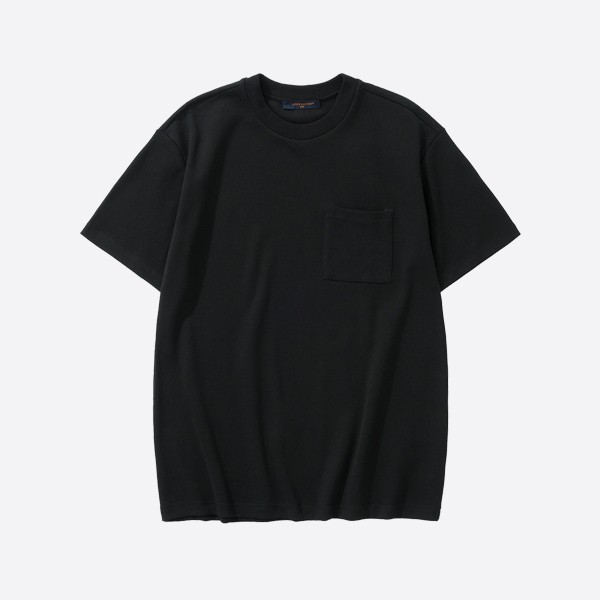 Louis Vuitton Piqué Cotton T-Shirt in Black