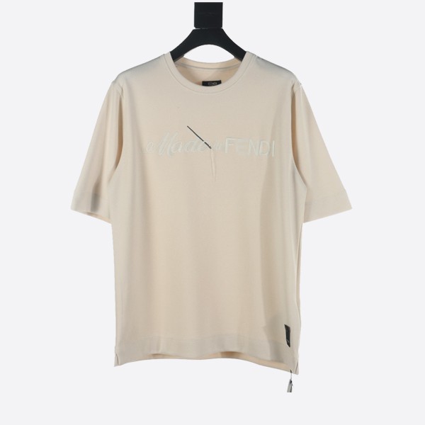 Fendi White Cotton T-Shirt FY1291AR6QF1MTG