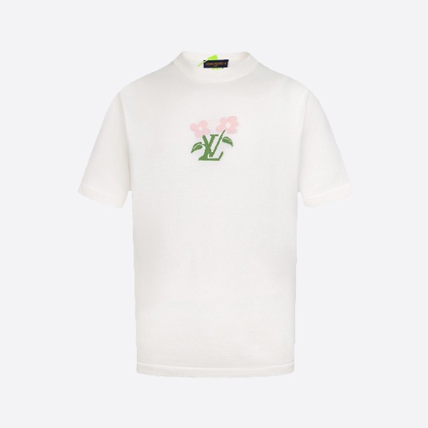 Louis Vuitton by Tyler, the Creator Short Sleeve Cotton Knit Crew Neck Egg Shell