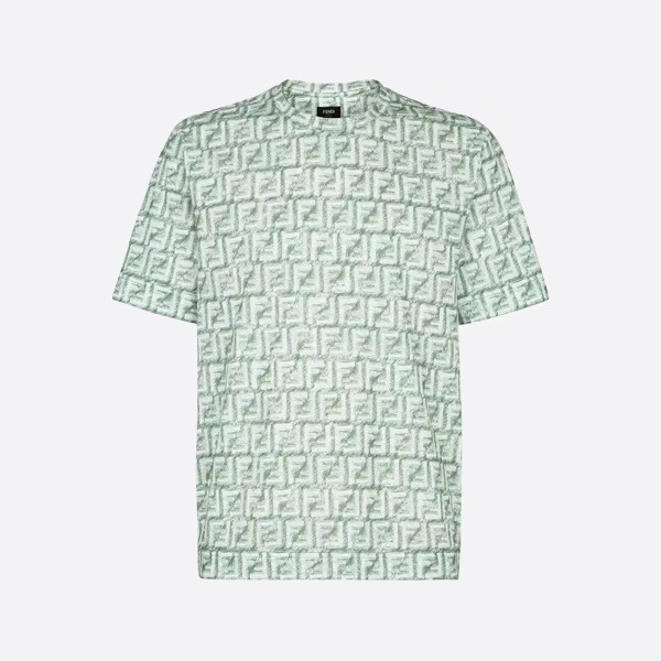 Fendi Green FF Cotton T-Shirt