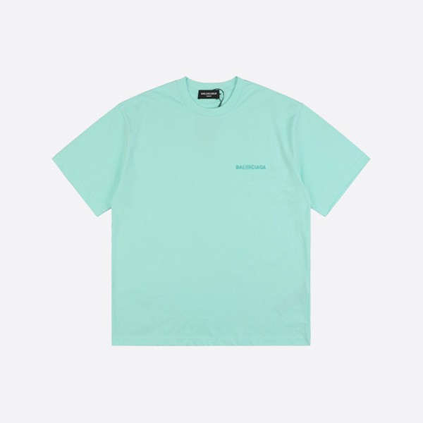 Balenciaga Logo Medium Fit T-Shirt in Mint