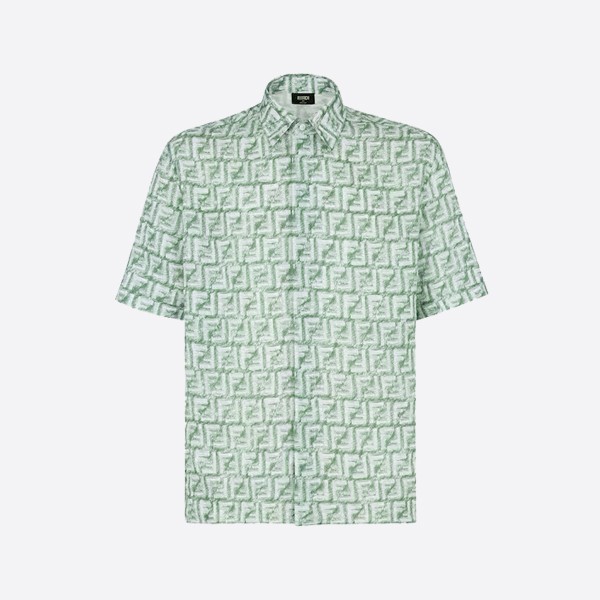 Fendi Shirt - Green FF Linen Shirt