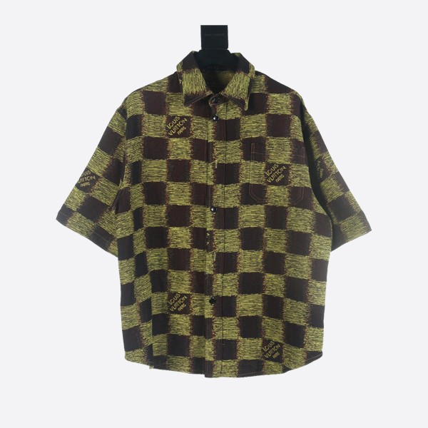 Louis Vuitton Damier Wool Short Sleeve Shirt
