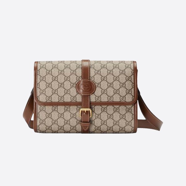 Gucci Interlocking GG Messenger Bag, Beige/Ebony, 745679 92TCG 8563