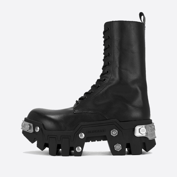 Balenciaga Bulldozer Lace-Up Boots Black 672502WBCQ11081