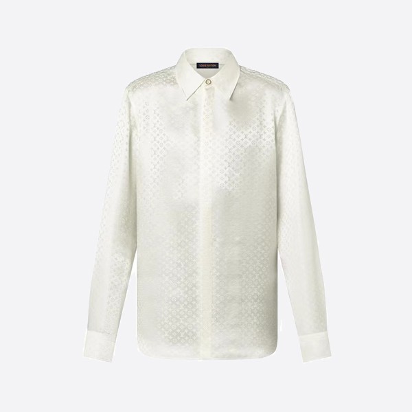 Louis Vuitton Monogram Long Sleeve Silk Shirt
