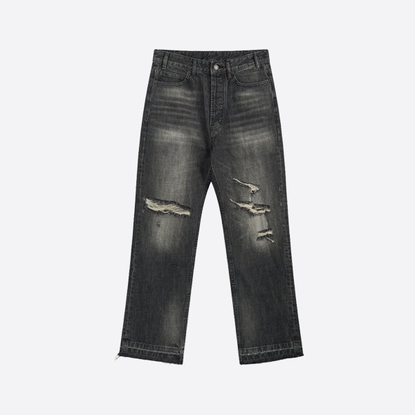 Celine HOMME Wesley Straight-Leg Distressed Jeans