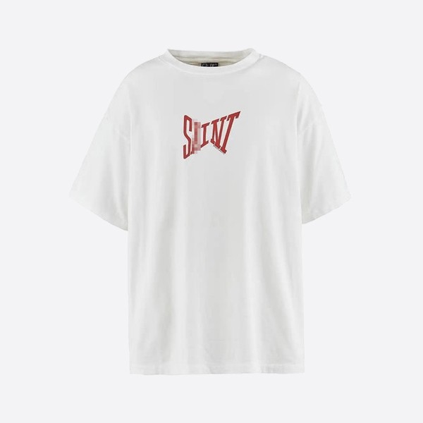 St. Michael SS TEE/Ribbon Saint/White Red