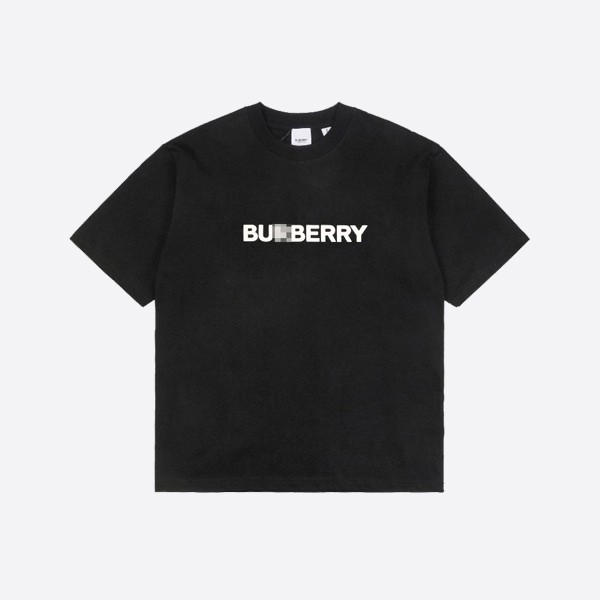 Burberry Logo Cotton T-Shirt in Black