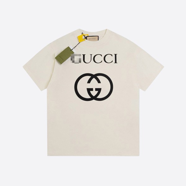 Gucci Oversized Interlocking G T-Shirt in White/Black