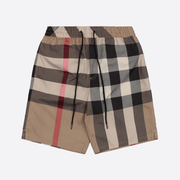 Burberry Check Drawcord Swim Shorts in Archive Beige