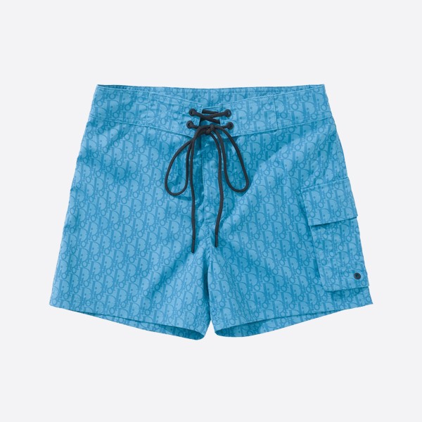 Dior Oblique swim shorts in blue technical fabric