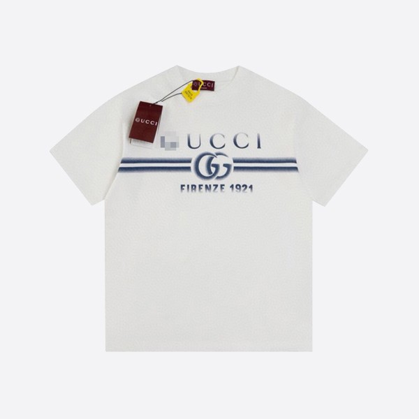 Gucci print cotton jersey T-shirt in white, 785345 XJGKJ 9034